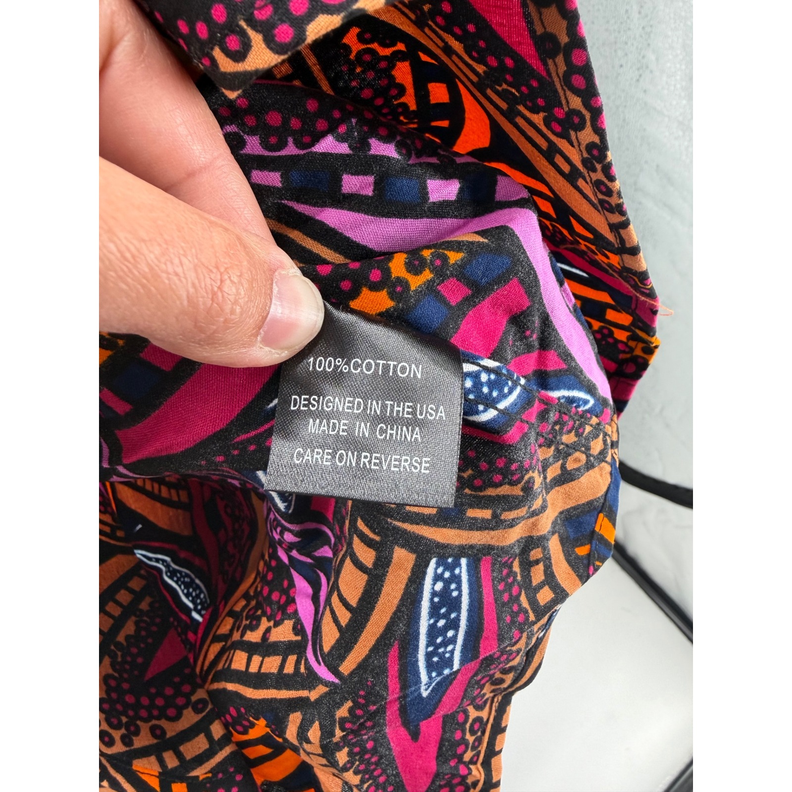 D'iyanu Mens Button Down African Print Geometric Leaf Multicolor Xxl — image 6 of 7